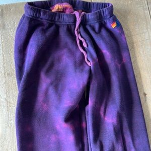 Women’s purple rye die aviator nation sweat pants